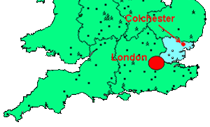 Essex is a county in the East-North from London
