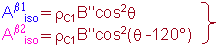 Two McConnell equations written for two methylene protons that form an angle of 120<sup>o</sup>.